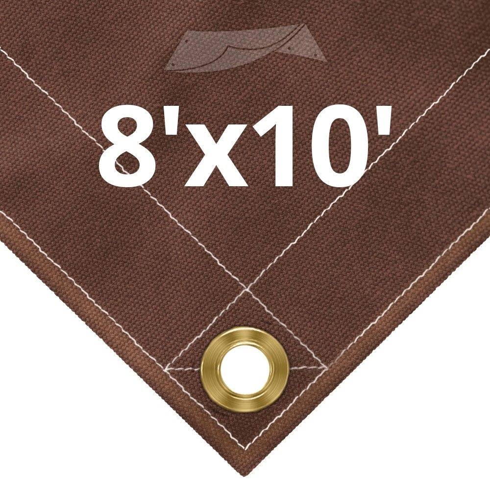 Brown Canvas Tarps 8 x 10 B21687