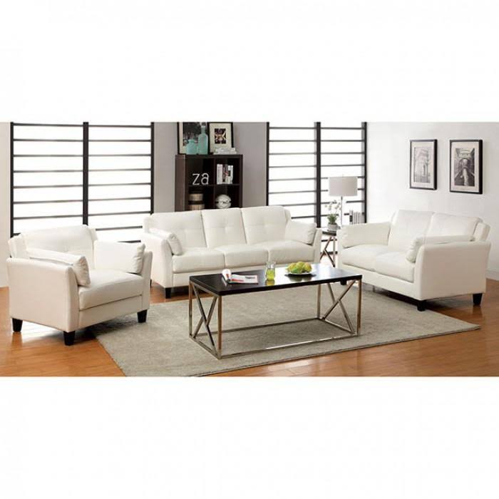 White Loveseat C47936