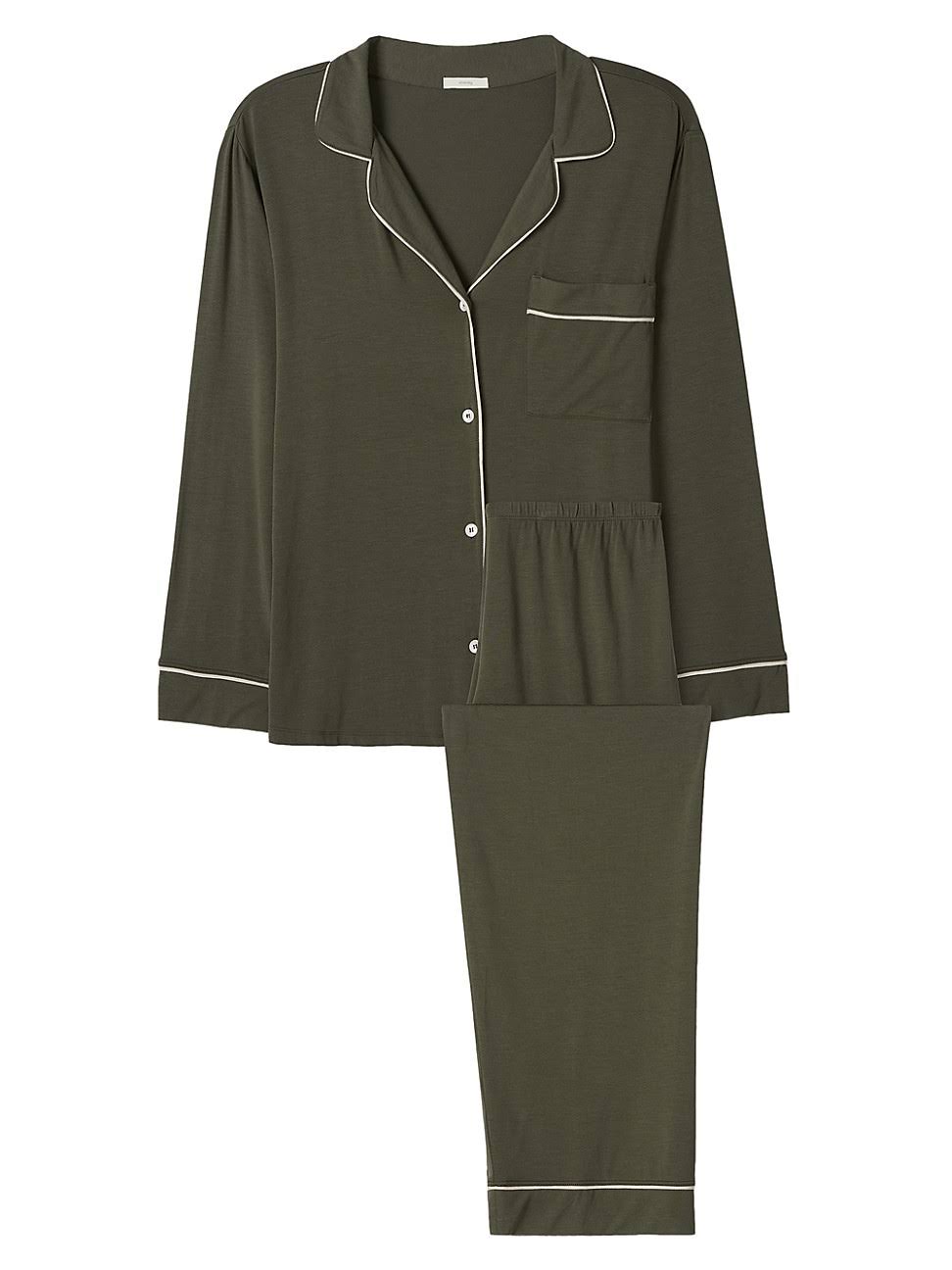 Avocado/Antique Rose Long PJ Set C37630