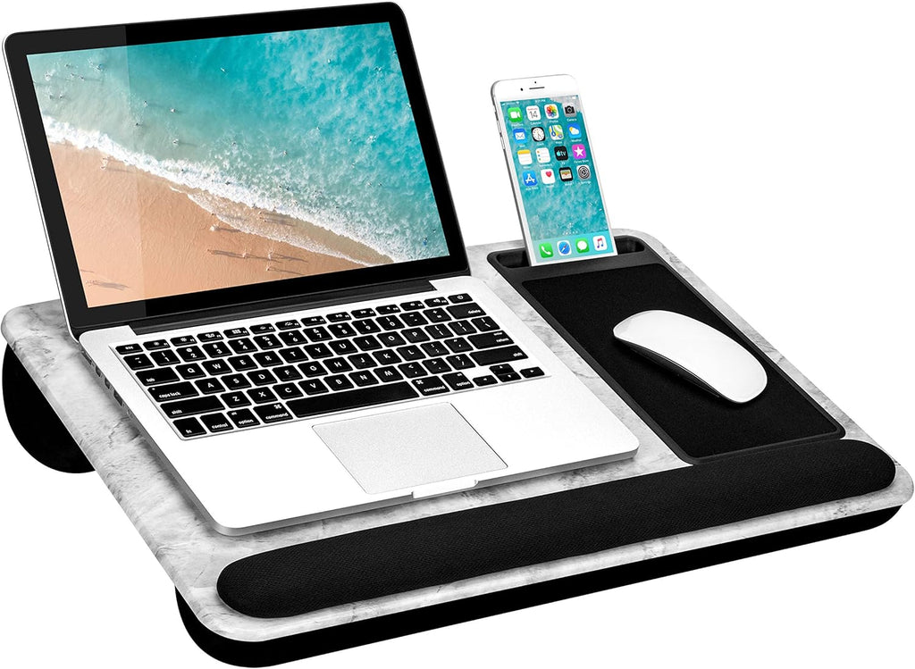 Black Carbon Lap Desk with Wrist Rest, Mouse Pad, and Phone Holder, Pack of 2 Z73809