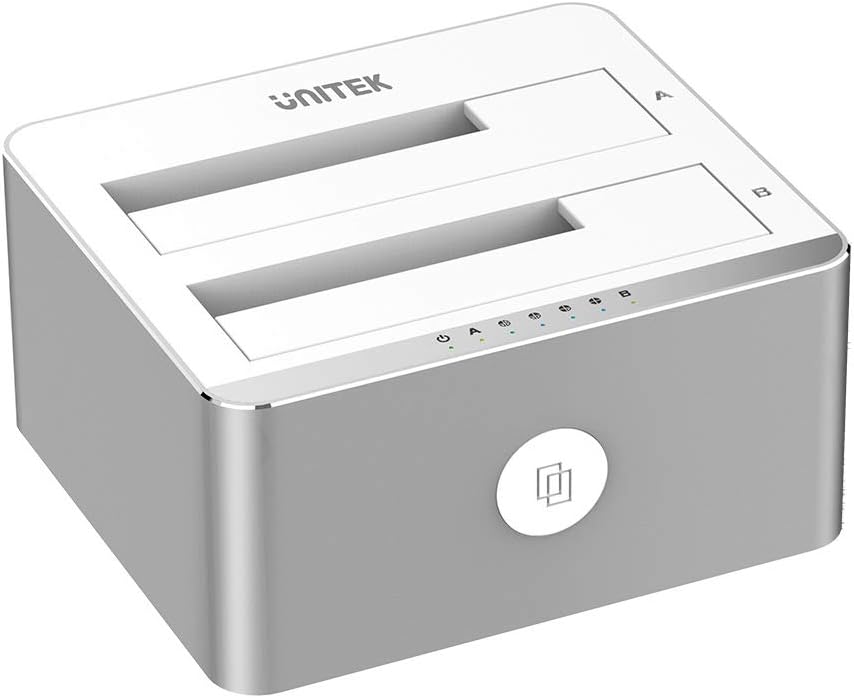 Black Dual Bay External Hard Drive Docking Station for 2.5/3.5-inch HDD SSD H234