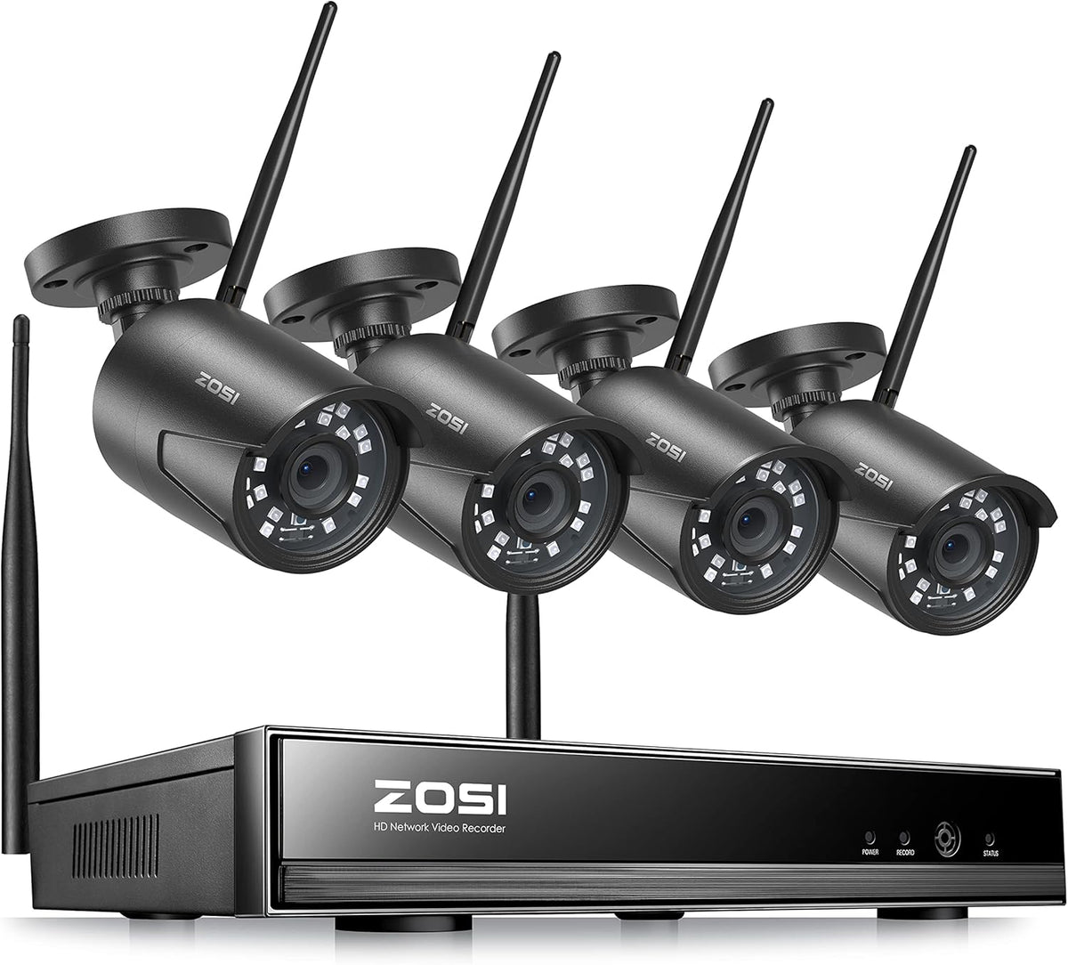 1080P Wire Free Rechargeable Battery Powered Camera with Solar Panel, 2-Way Audio, Pack of 2 Z728