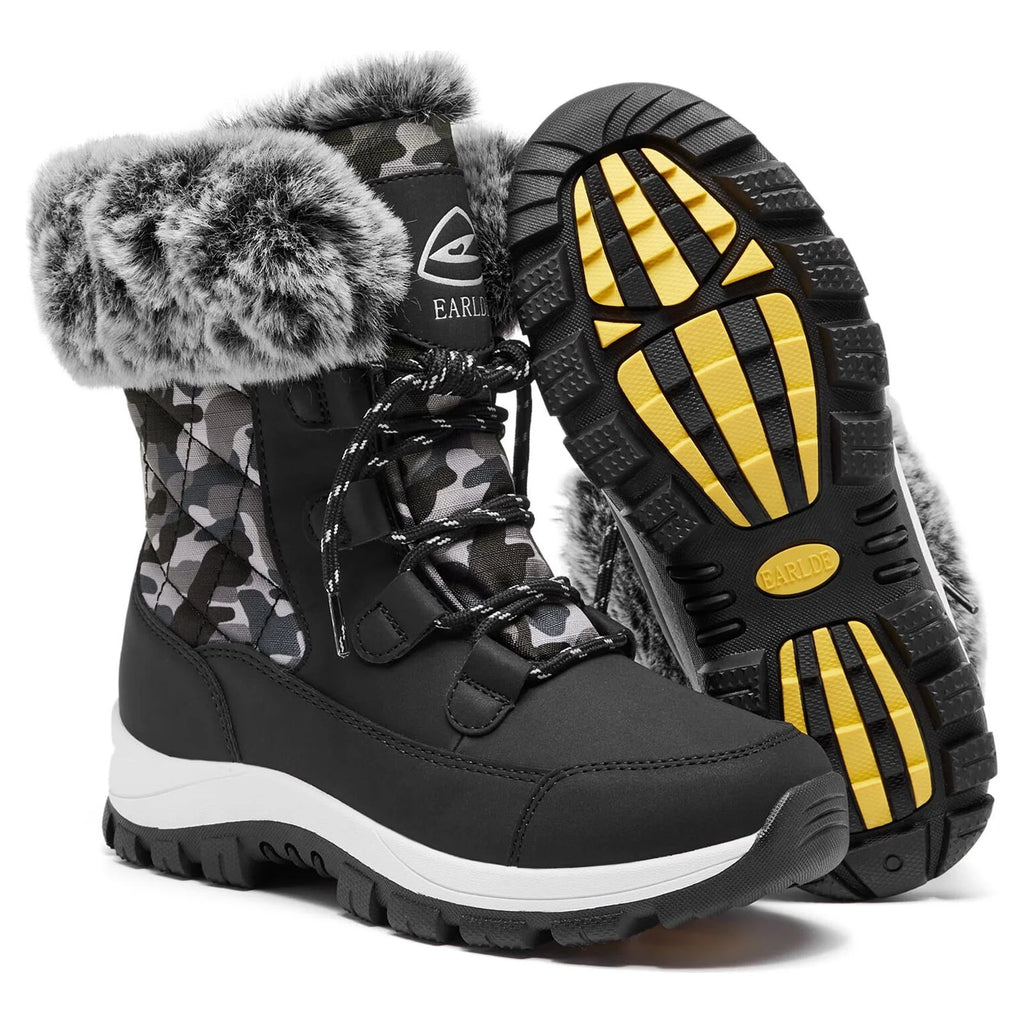 Waterproof Mid Calf Women's Snow Boots C4686