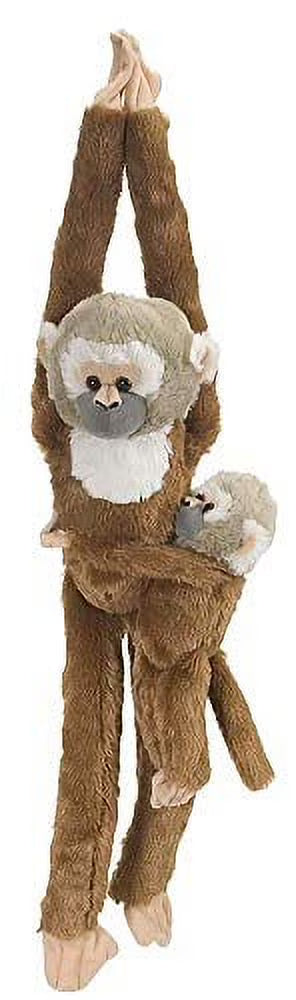 Squirrel Monkey w/baby Plush Stuffed Animal, Hanging 20 Inches S52641