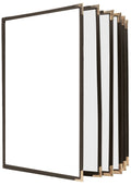 12 View Book Style Cafe Menu Cover, 8½x11, Mahogany H3567