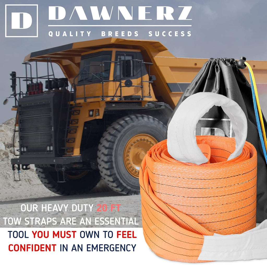 Tow Strap Heavy Duty 200000lbs 25ft Towing Rope J43907