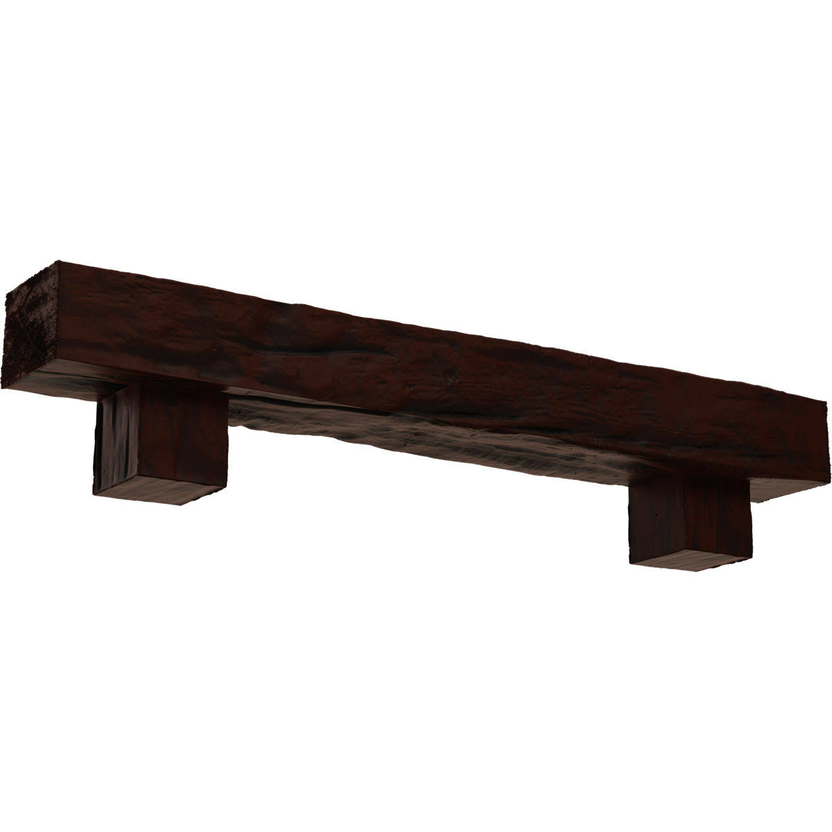 Natural Pecan Faux Wood Fireplace Mantel Kit with Alamo Corbels Z110992