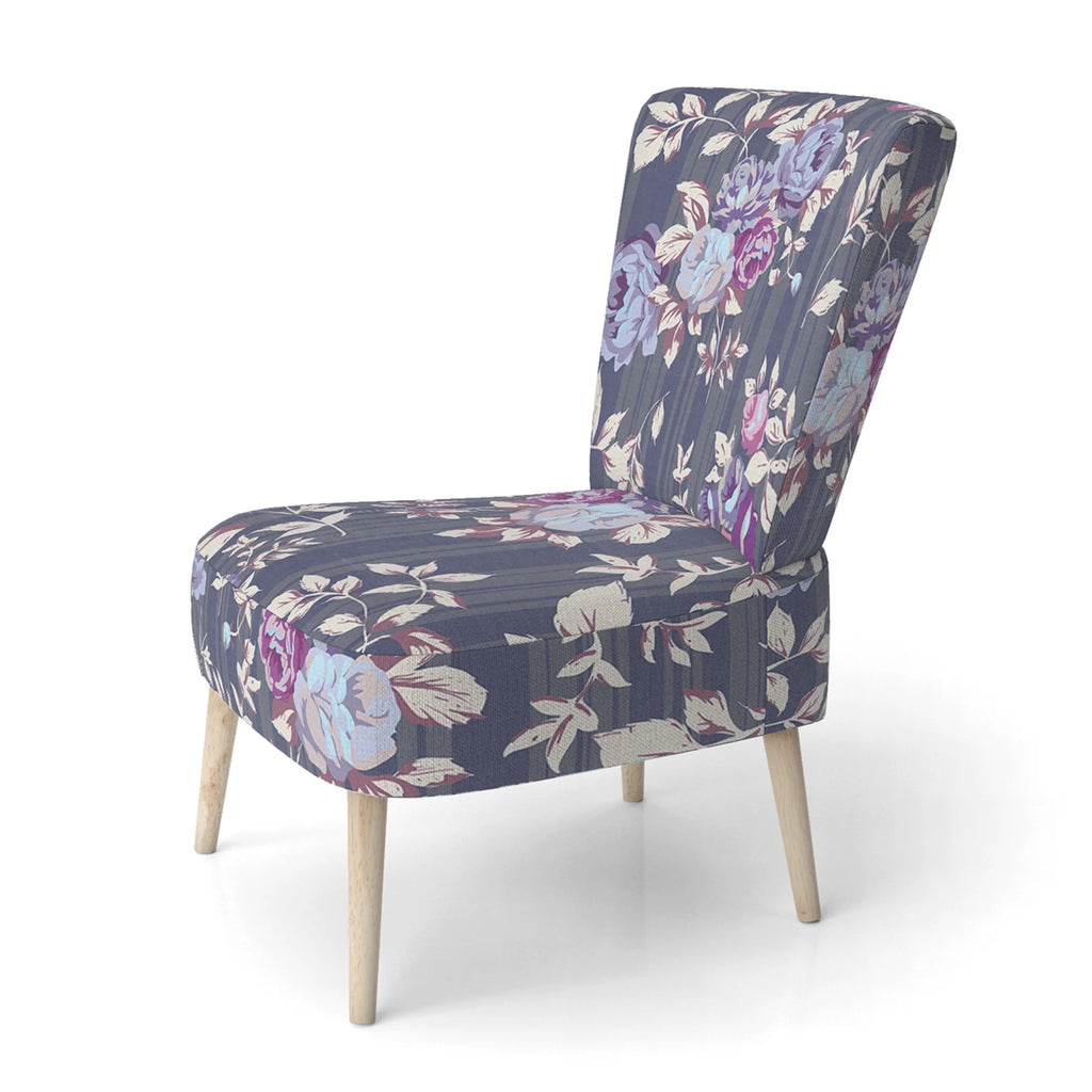 Upholstered Patterned Accent Chair and Arm Chair U108640