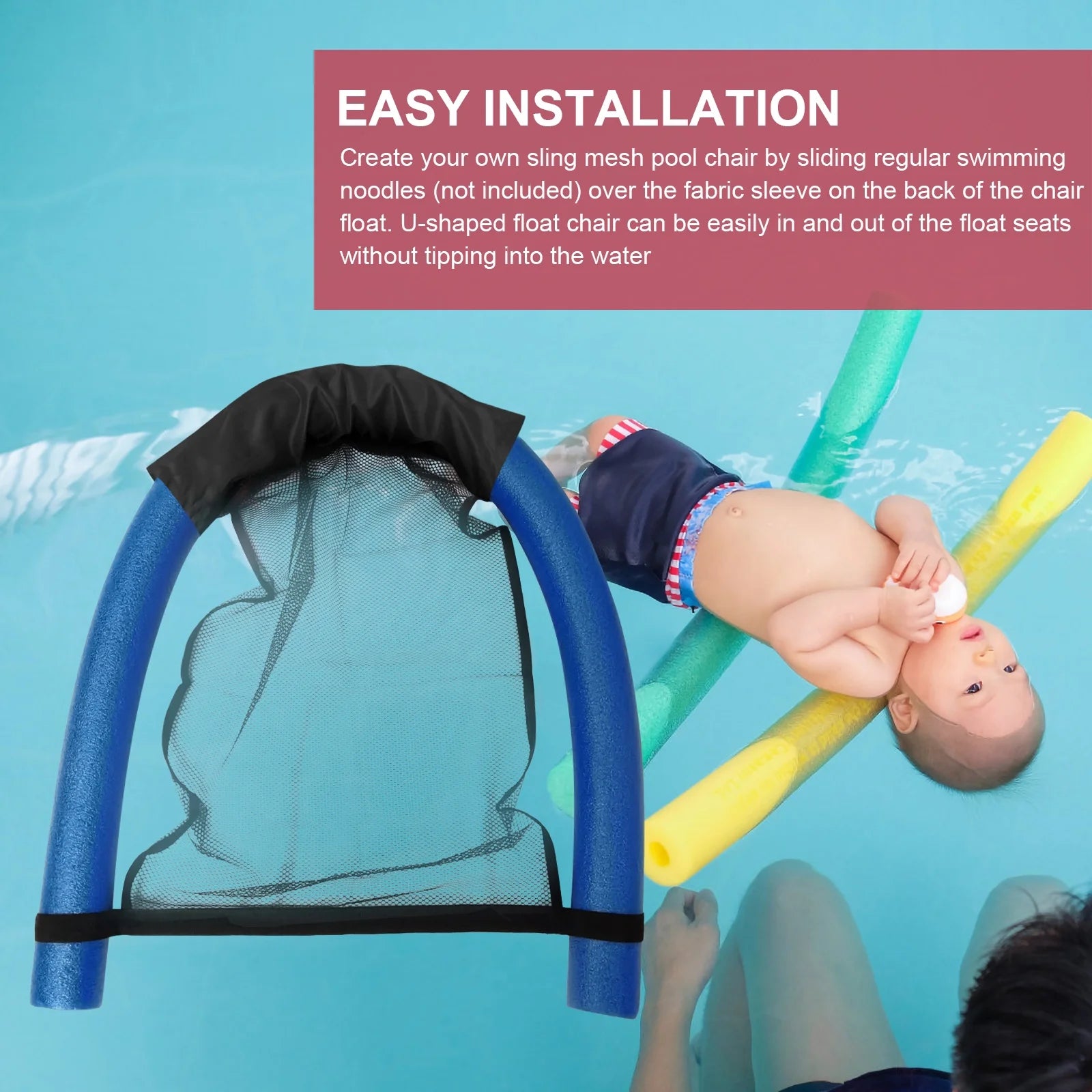 2 Pcs Swimming Pool Mesh Chair Net Bag S294010