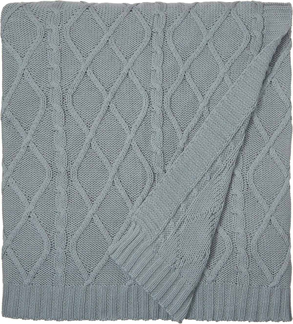 Oversized Cable Knit Throw, 50 x 70, Light Sand Z427