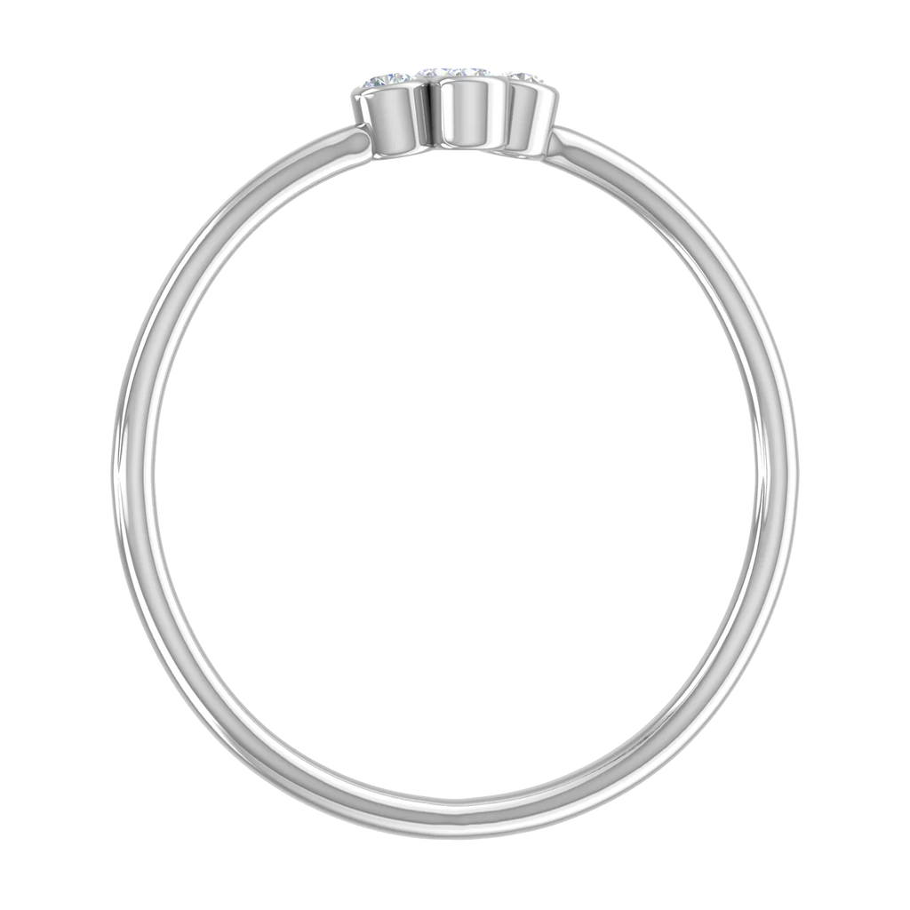 0.04 Carat Diamond Stackable Ring in 10K White Gold Ring Size 6 D7154