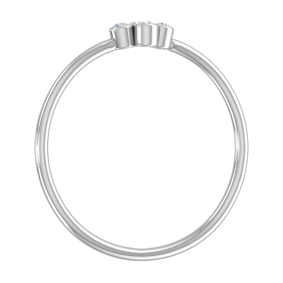 0.04 Carat Diamond Stackable Ring in 10K White Gold Ring Size 6 D7154