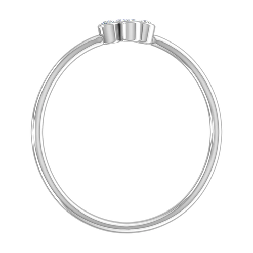 0.04 Carat Diamond Stackable Ring in 10K White Gold Ring Size 6 D7154