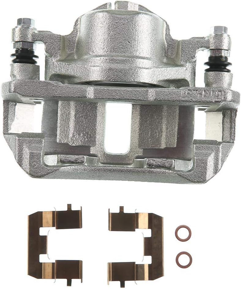 Disc Brake Caliper Assembly with Bracket Compatible with Honda Accord V6 3.0L 2003-2007 Front Right Passenger Side Pack of 2 J66350