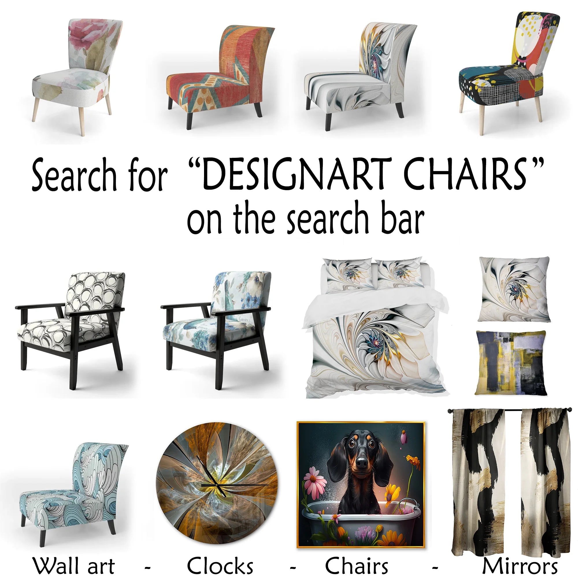 Upholstered Patterned Accent Chair and Arm Chair U108640