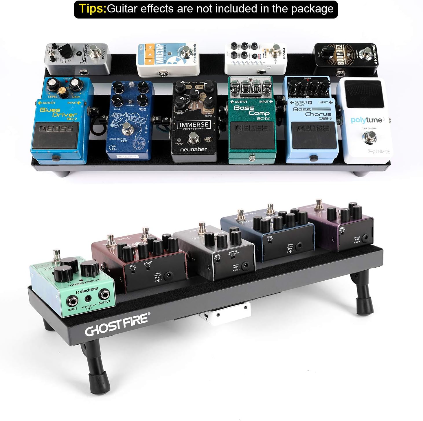 Aluminum Alloy Effect Pedalboard with Carry Case X559