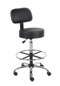 Black Drafting Stool with Back N5538