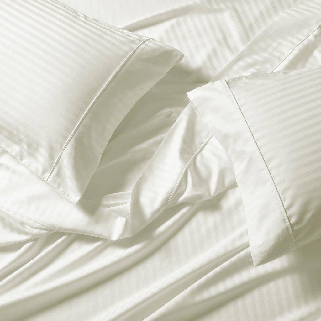 King / Ivory Striped Sheet Set K1151