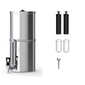 Water Filter System with 4 Filters, Stainless-steel, 2.25-gallon U89692