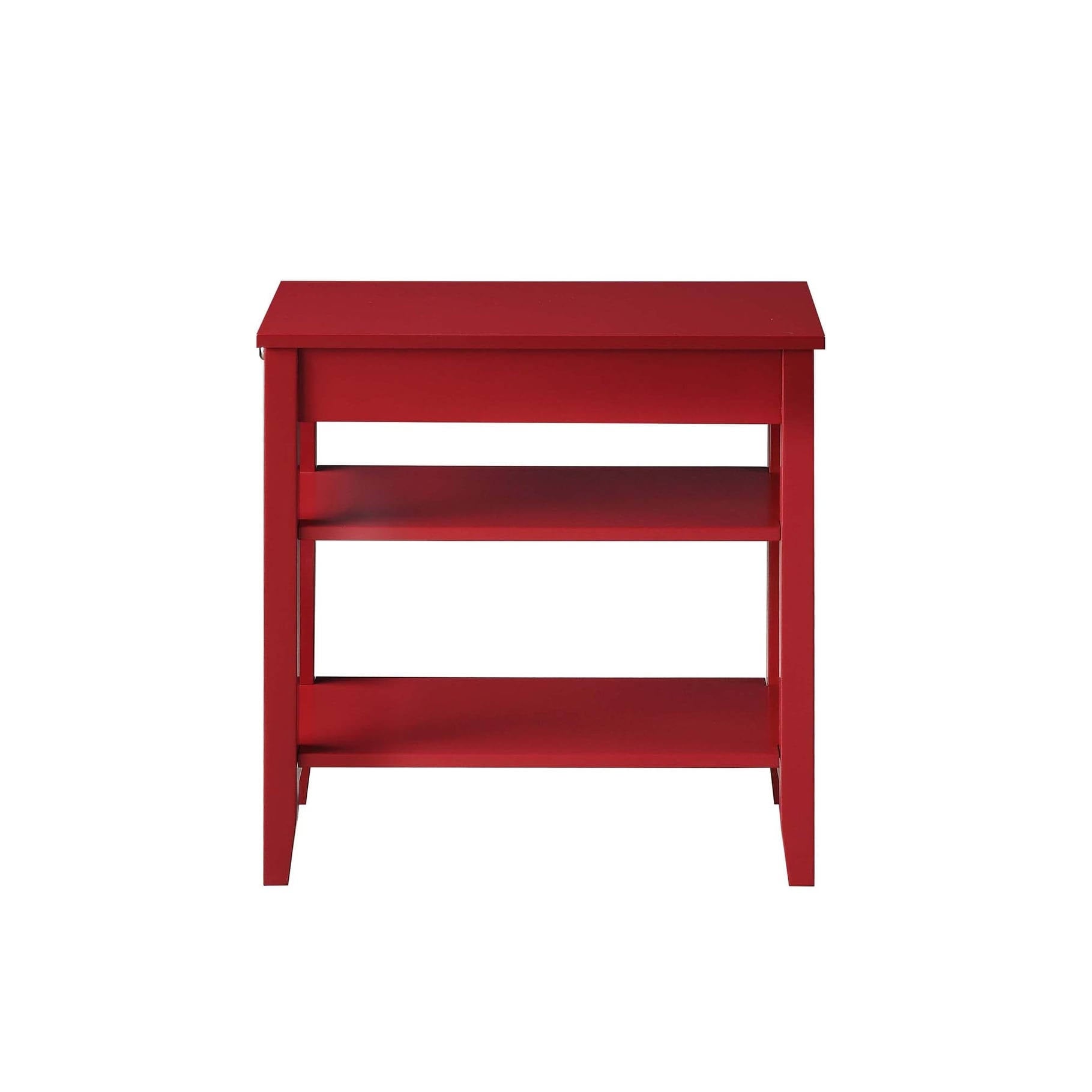 Three Tier End Table with Drawer Z967784
