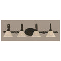 4 Light Bath Bar Fixture with Italian Bubble Glass F8597