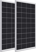200 Watt 12 Volt Monocrystalline Solar Panel, 2 Pack of 12V 100W PV Module O605917