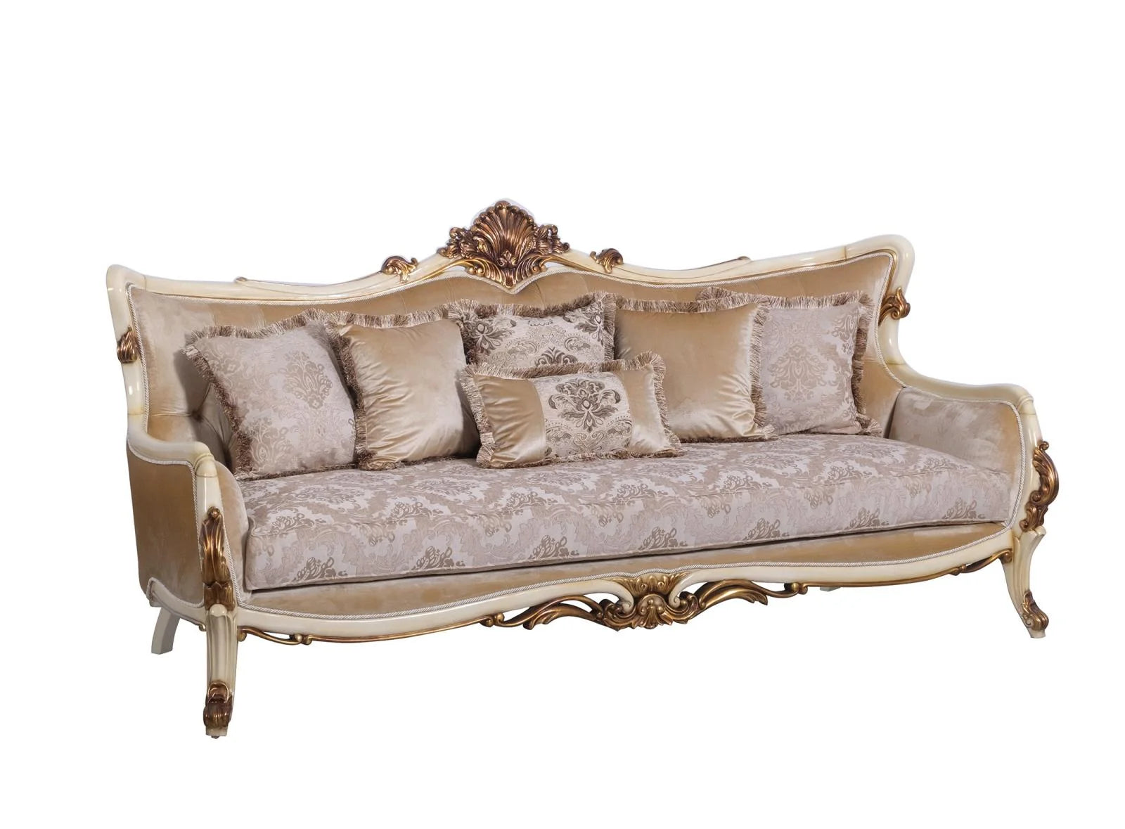 Antique Gold & Beige Sofa J8233