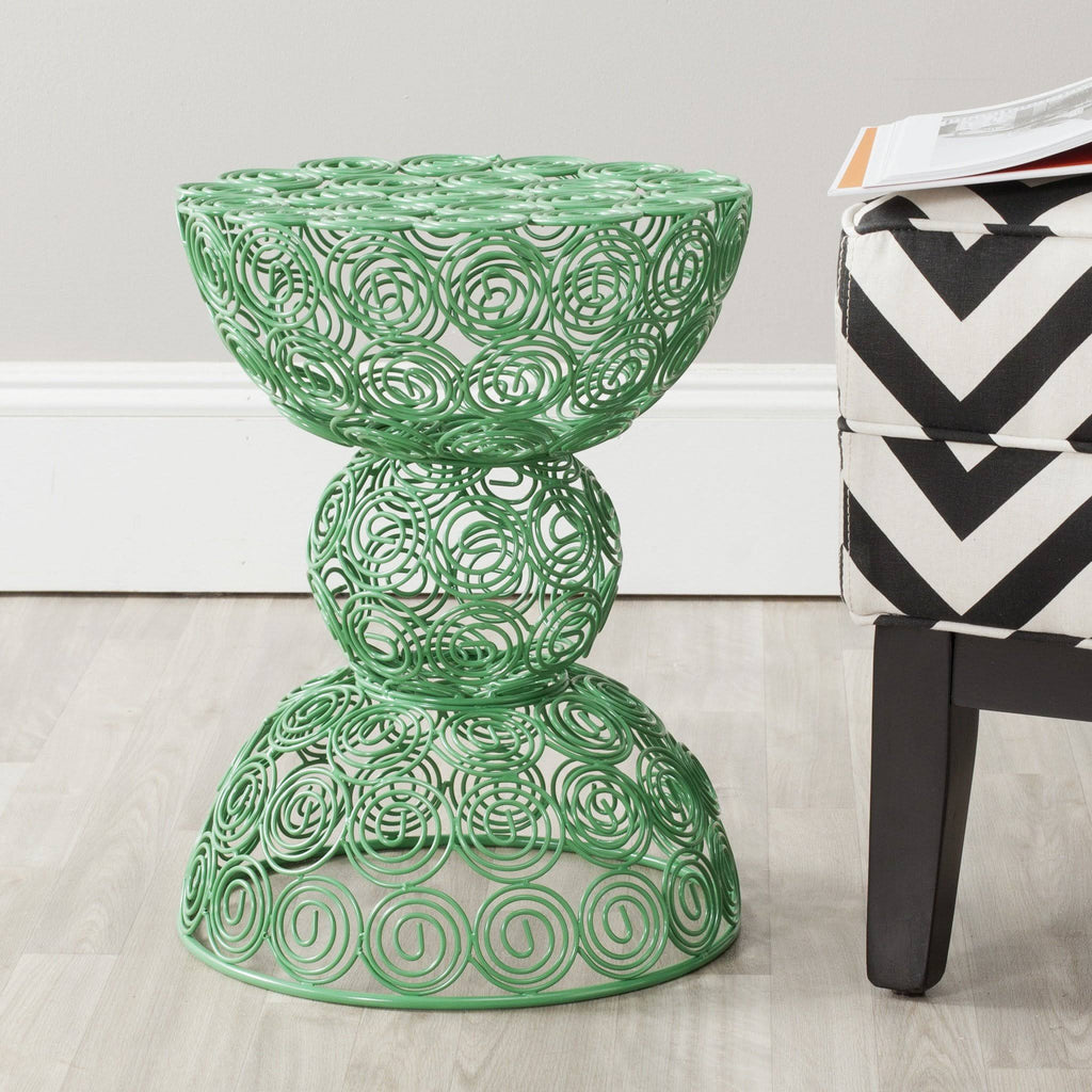 Green Iron Wire Stool R385326