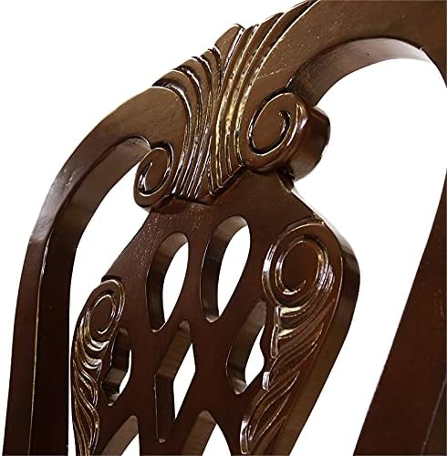 Brown Cherry Wood Padded Dining Chair (Set of 2) C840309