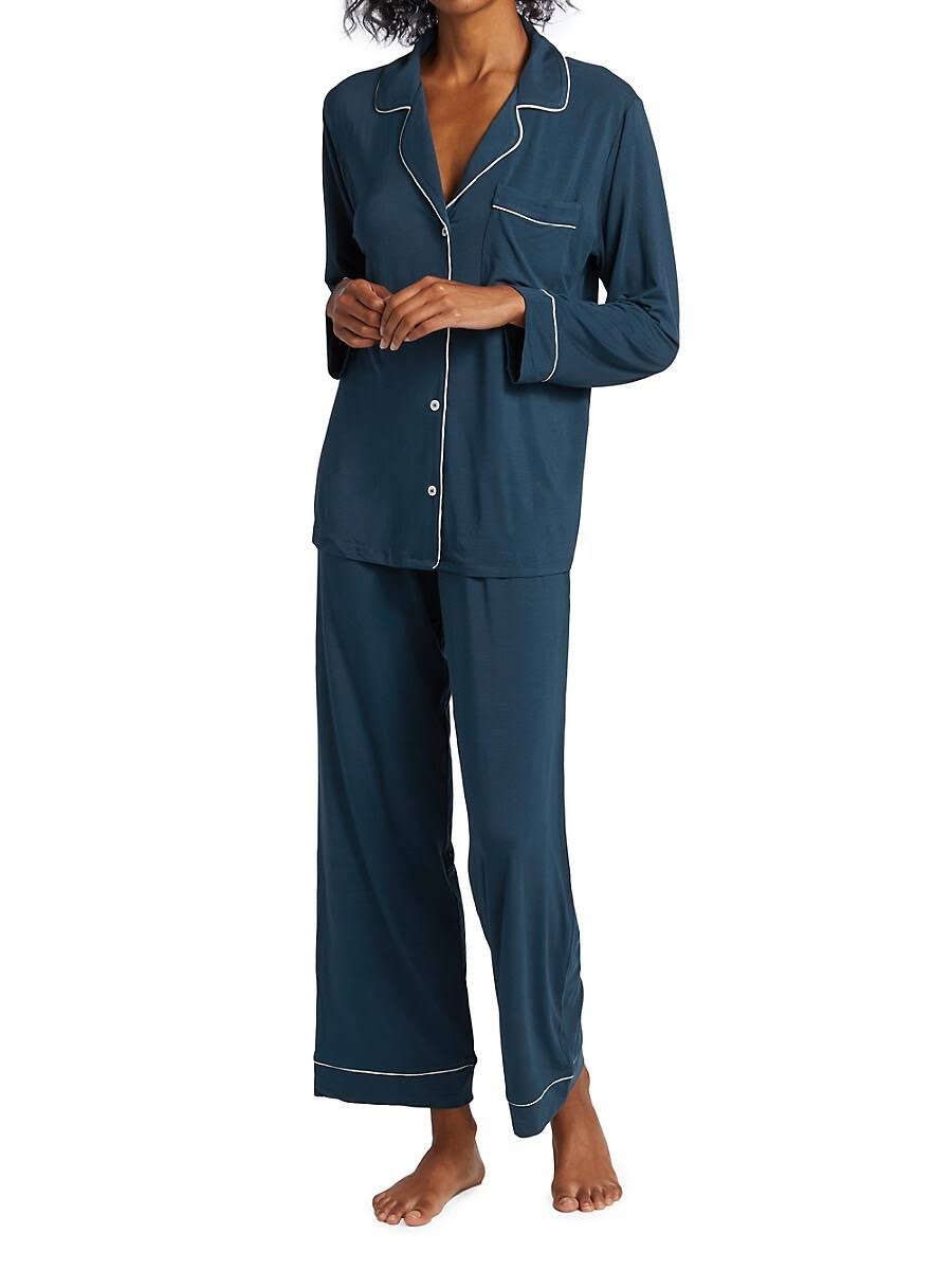 Avocado/Antique Rose Long PJ Set C37630
