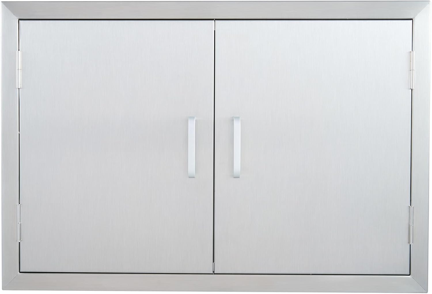 28 W x 19 H Weatherproof 304 Stainless Steel Double Access Door P980094