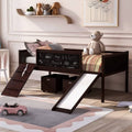 Espresso Twin Size Loft Bed with Two Storage Boxes R13257