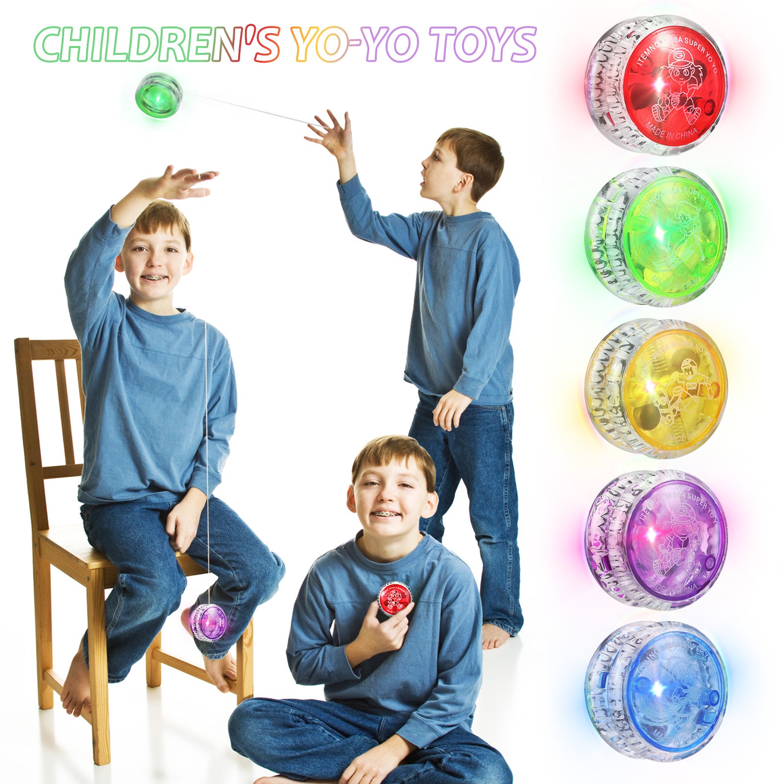 10 Pcs Mixed Colors Plastic Yo-yo Party Favors O42967