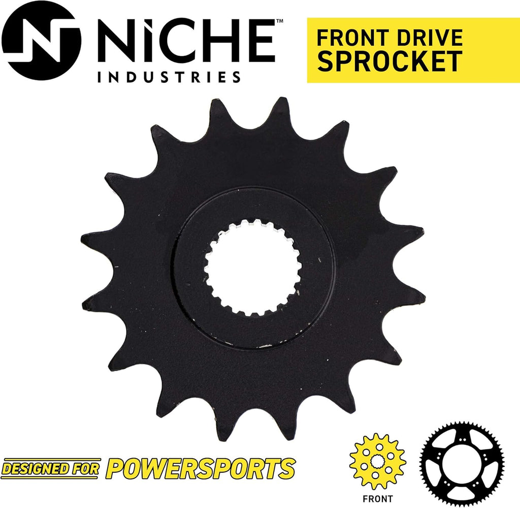 Drive Sprocket Chain Combo Front 16 Rear 47 Tooth 520NZ Standard 112 Links Pack of 2 G735