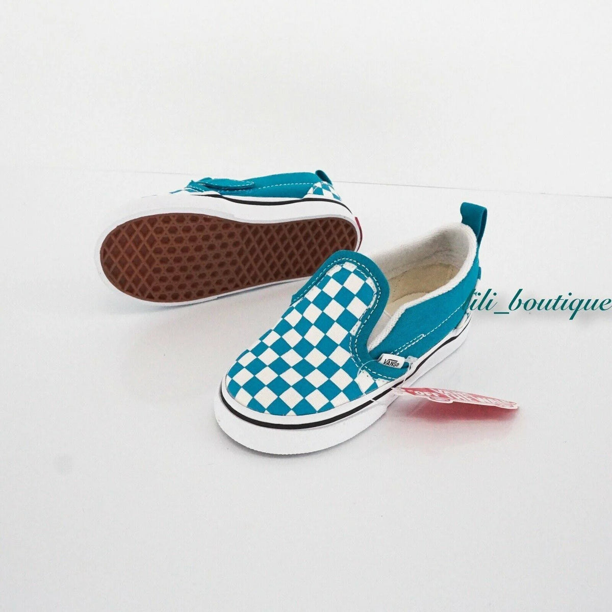 Checkerboard Slip-On V (Caribbean Sea/True White) U582876