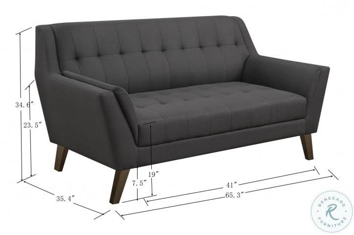 Charcoal Pebble Loveseat E234518