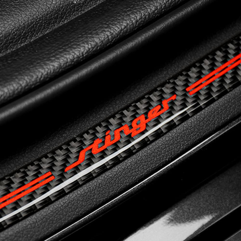 4PCS Carbon Fiber Door Entry Guards Sill Scuff Cover Panel Step Protector Sticker I2437