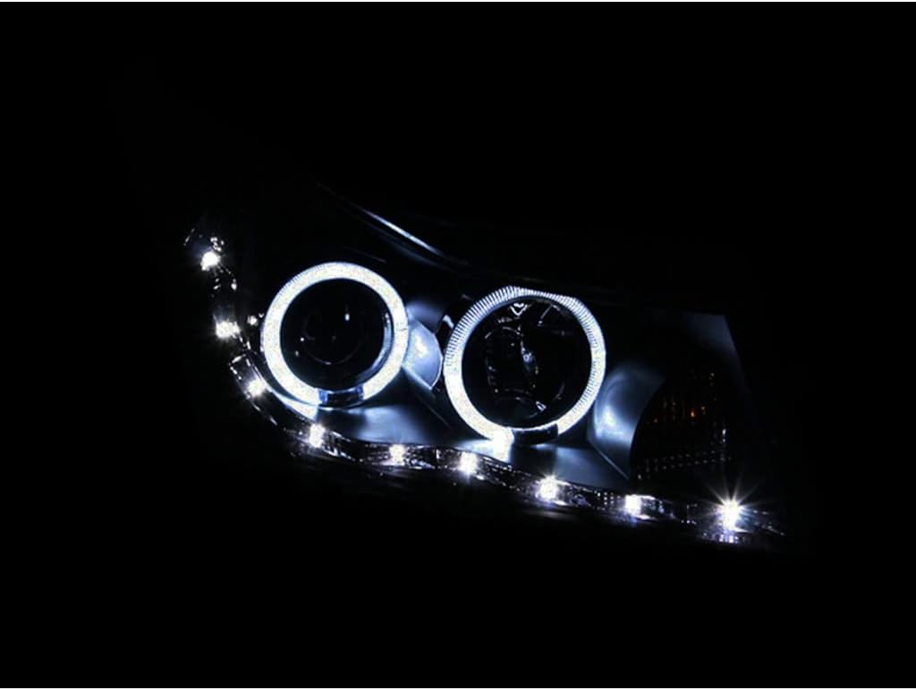 Projector Headlights with Halo Black LED Eyebrow I994