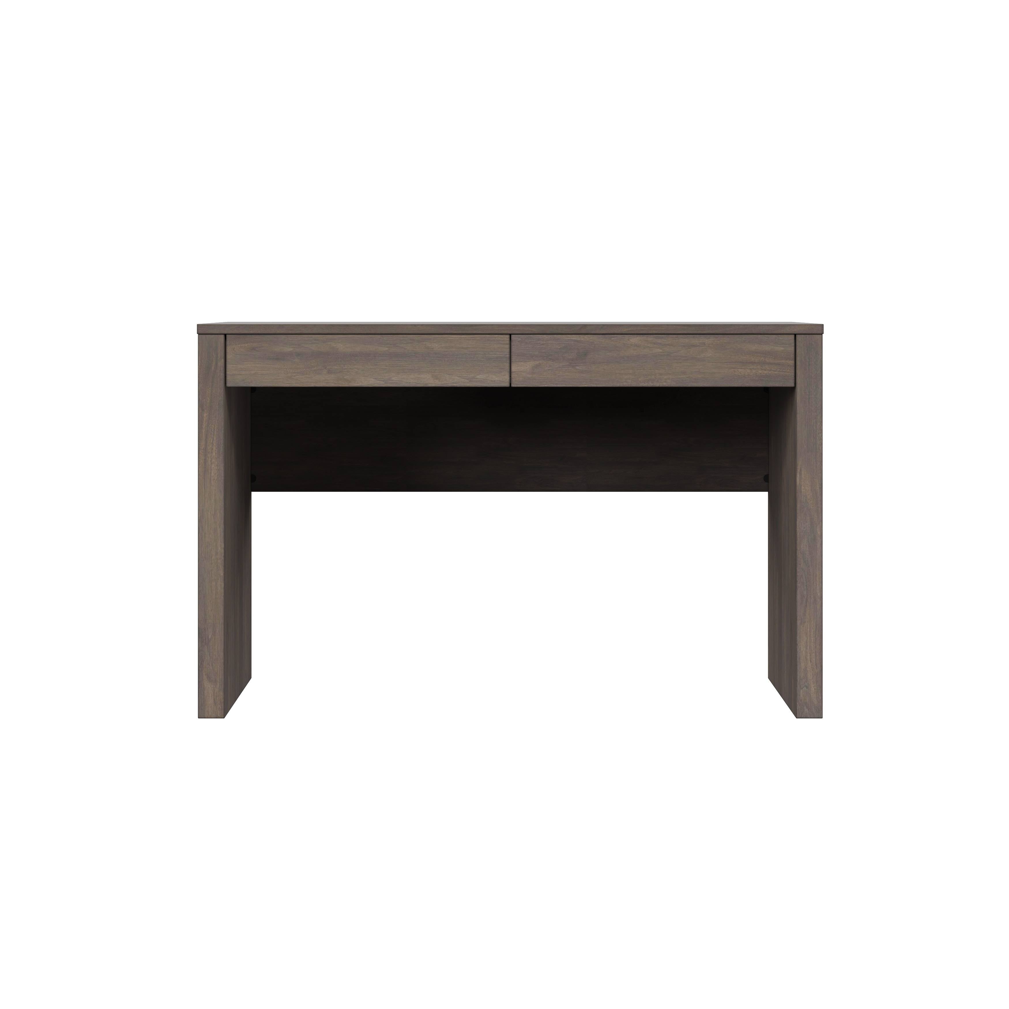 High Gloss Black 2 Drawers Rectangular Desk S444