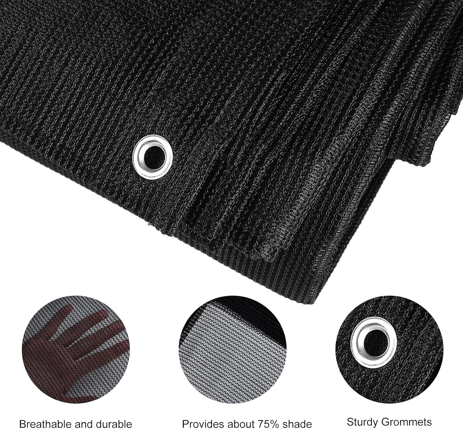 Black Heavy-Duty Mesh Tarp 10ftx20ft Pack of 2 B657
