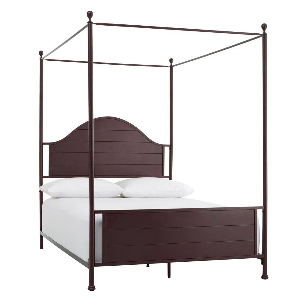 Oil Rubbed Bronze Metal Queen Canopy Bed P69935