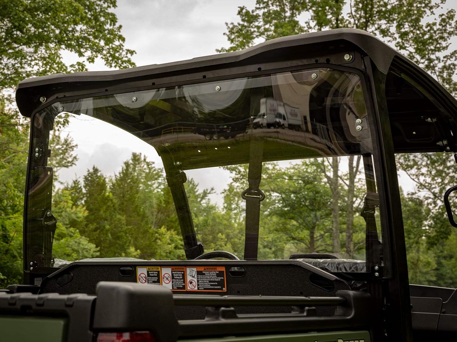 Heavy Duty Rear Windshield for John Deere Gator 835E / 835M / 865E / 865M, 1/4 Thick Polycarbonate M657