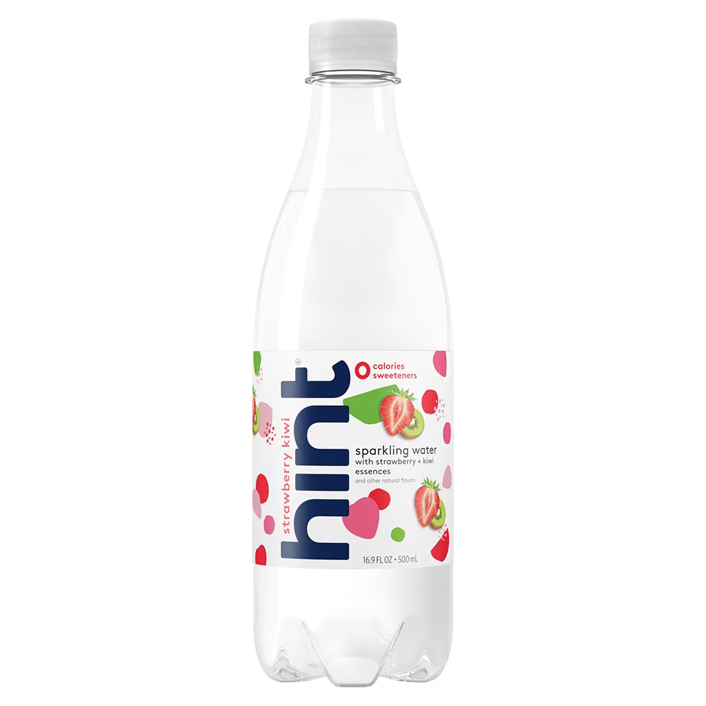 Strawberry Kiwi Sparkling Water, Pack of 12, 16.9 Ounce Bottles, Zero Sugar F5847