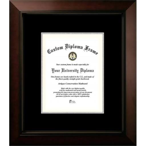 Black 8 x 10 in. Certificate Frame with Black & Silver Mats Y985337