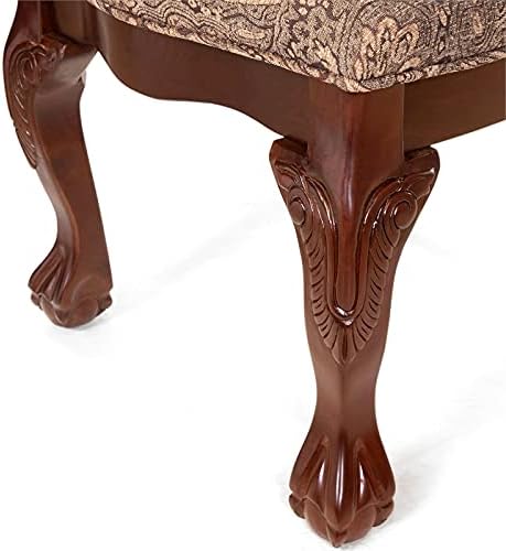 Brown Cherry Wood Padded Dining Chair (Set of 2) C840309