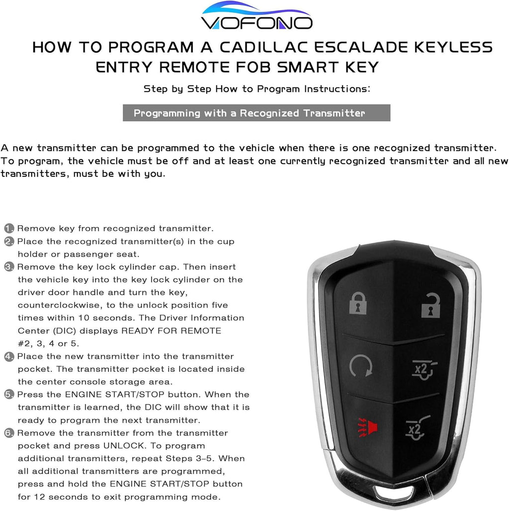 Car Key Fob Keyless Entry Remote Pack of 2 V410
