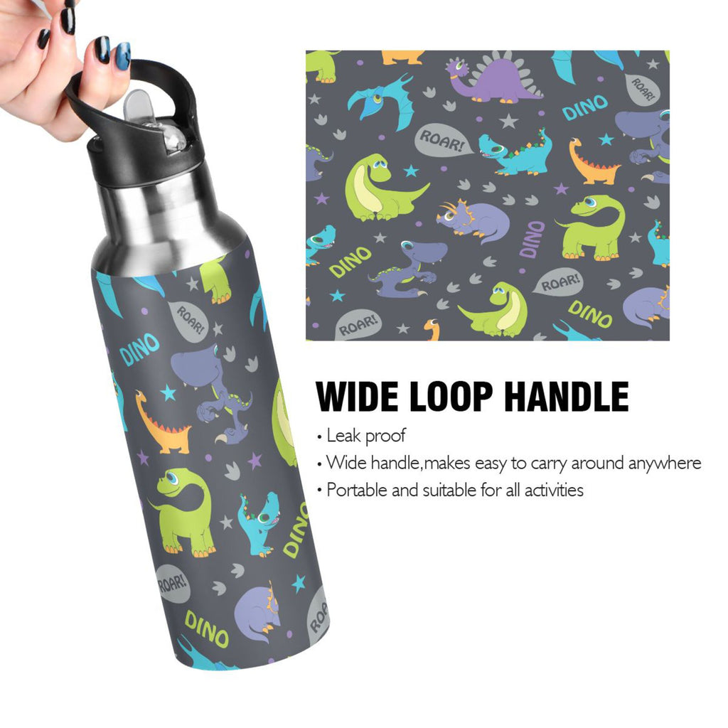 20 OZ Stainless Steel Vacuum Insulated Water Bottle with Straw Lid M959