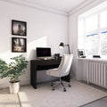 High Gloss Black 2 Drawers Rectangular Desk S444