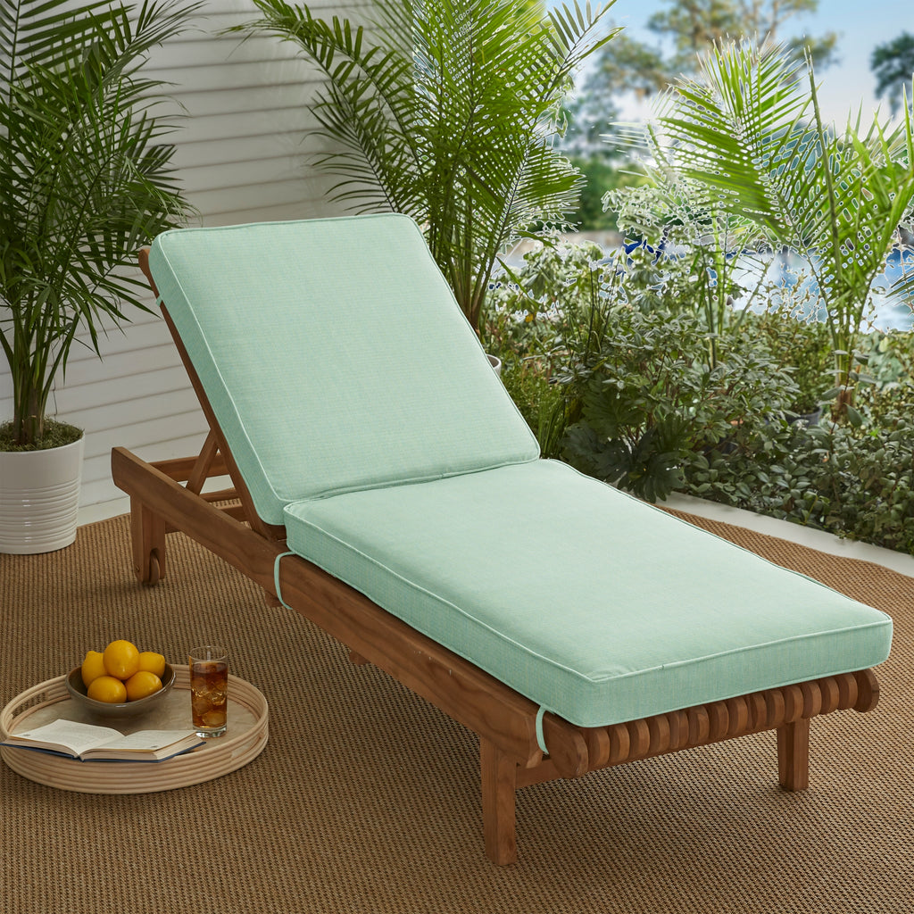 Chaise Lounge Cushion Canvas Black G8029