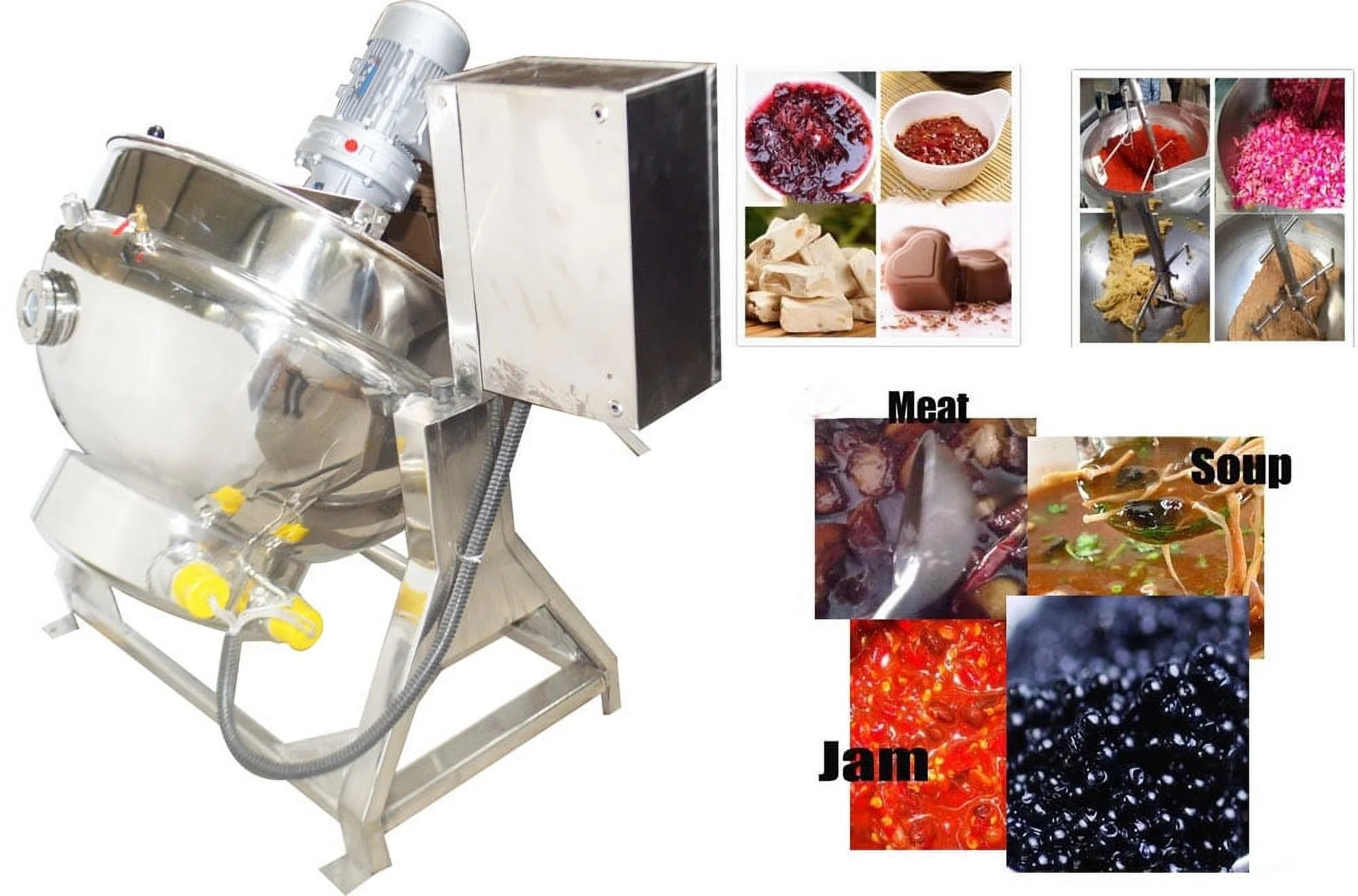 Electric Jacketed Kettle 100L 26.5 Gallon Stainless Steel 220V F178006